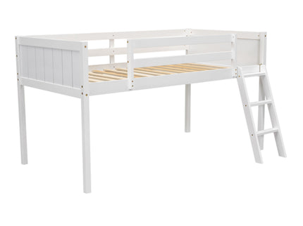 Low Loft Bed With Adjustable Ladder