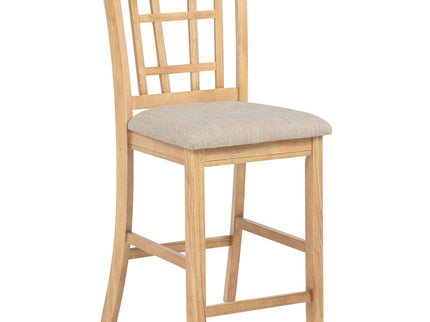 Davis - Counter Height Dining Chair Linen (Set of 2) - Light Oak