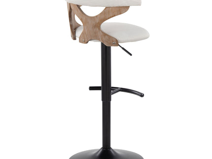 Gardenia - Contemporary Adjustable Barstool & Swivel With Rounded T Footrest (Set of 2)