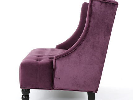 Nurturing - Upholstered Loveseat With Wing Back And Diamond Tufting