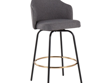 Ahoy - Contemporary Fixed Height Counter Stool Round Footrest (Set of 2)