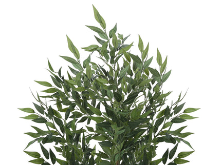 47" Tall, Artificial Plant, Acacia Tree, Indoor, Faux, Fake, Floor, Greenery, Potted, Silk, Decorative - Green / Black
