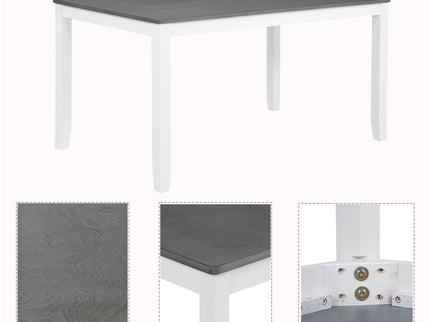 Kitchen Dining Set, Rectangular Dining Table & Upholstered Chairs