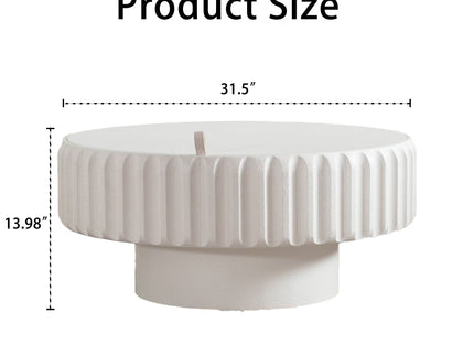 Fluted Storage Table With Lift Off Lid