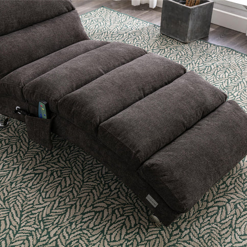 Massage Chaise Lounge Indoor With Remote Control, Ergonomic Electric Massage Lounger
