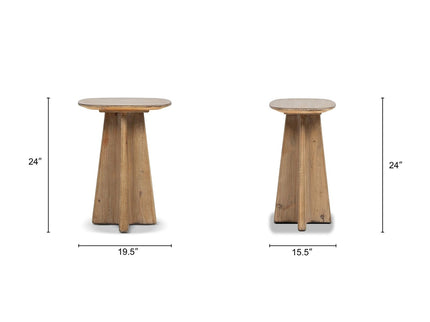 Clarence - Rectangular End Table - Antique Brown