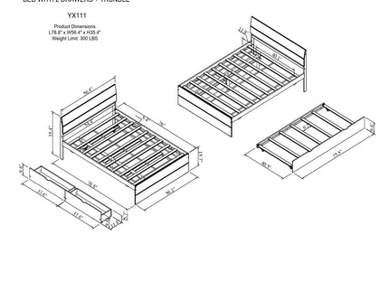 Modern Bed Frame With Headboard And Footboard