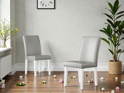 Upholstered Dining Chair With High Back Design (Set of 2)