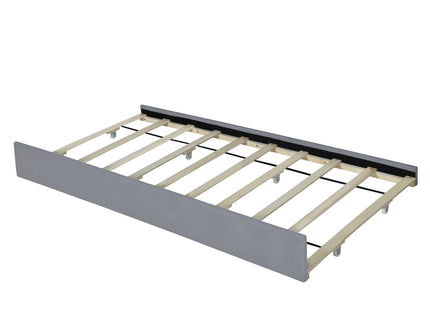 Platform UpholsteredBed With 2 Drawers And Twin Long Trundle