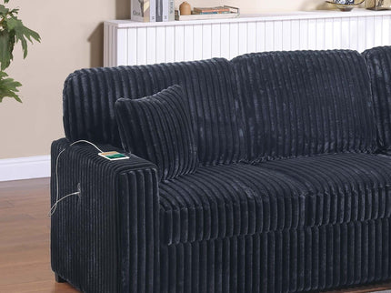 Convertible Sectional Upholstered Sleeper Sofa With Storage Chaise