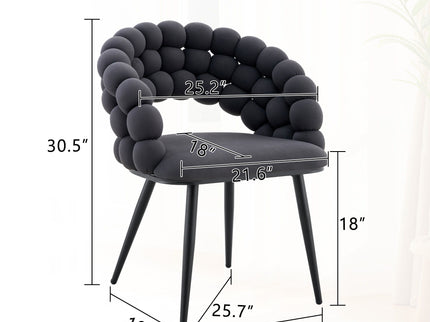Puffy Bubble, Ball Chain Chairs For Dining Room (Set of 2)