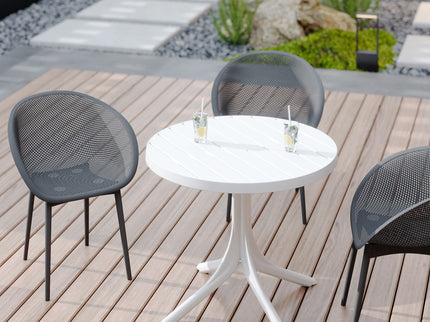 Modern Lounge Chair Set With Round Table
