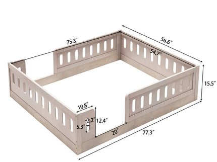 Platform Bed With Guardrail