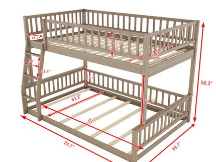 Bunk Bed With Ladder And Guardrails