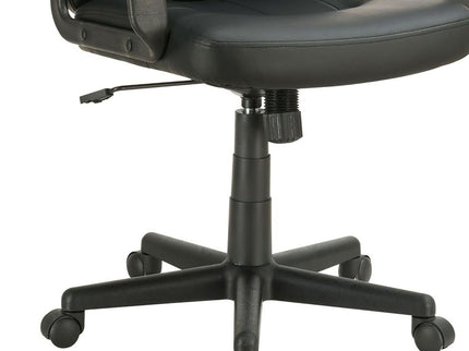 Office Chair With Casters Ergonomic Design For Workspaces - Black