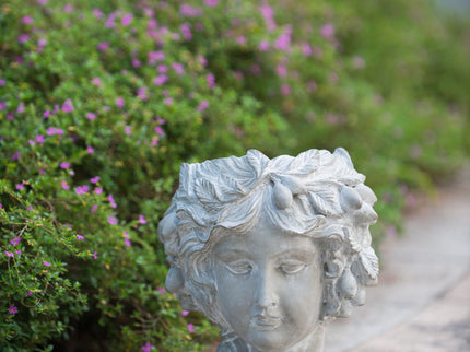 Cement Bust Wall Planter Indoor Outdoor Home Garden Decor, 8 - Gray