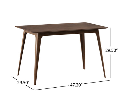 5 Piece Dining Set With 1 Table And 4 Upholstered Chairs - Brown / Walnut