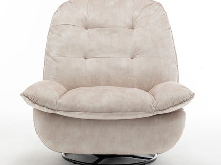 Modern Swivel Gliding Recliner Chair With Rocking Function And Phone Holder, Large Comfortable