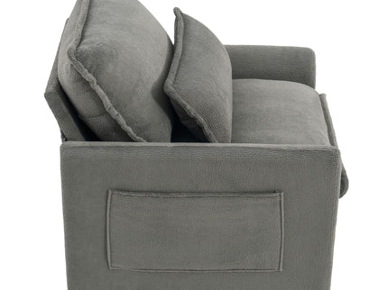 Modern Single Seat Accent Chair With Side Storage Pockets
