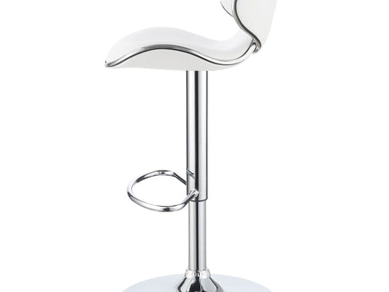 Edenton - Upholstered Adjustable Bar Stool (Set of 2) - White