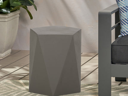 Side Table With Geometric Design