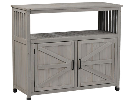 Patio Bar Table Set With Storage