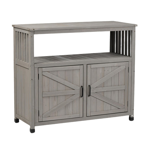 Patio Bar Table Set With Storage