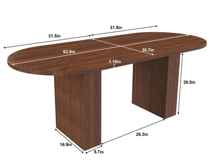 Modern Farmhouse Oval Dining Table With Slim Base