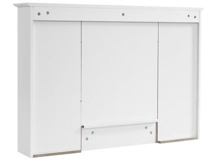 3 In 1 Modern Bathroom Mirror Cabinet With Adjustable Shelf, Soft Close Door, High Definition Mirror & Towel Bar