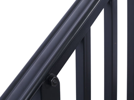 Handrails For Outdoor Steps, Fit 2 Or 3 Steps Outdoor Stair Railing, Wrought Iron Handrail, Flexible Porch Railing, Transitional Handrails For Concrete Steps Or Wooden Stairs