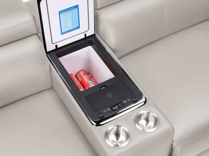 Nova - Sectional With Bluetooth Speaker, LED And Lifting Wine Cabinet