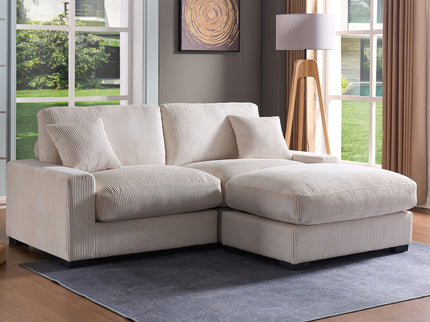 4 Seater Oversized Sectional Sofa With 2 Ottoman And 2 Pillows