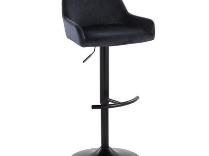 Daniella - Contemporary Adjustable Barstool With Swivel With Rounded T Footrest (Set of 2)