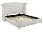 White / 4 Pc. Bed, Nightstand, Dresser, Mirror / King