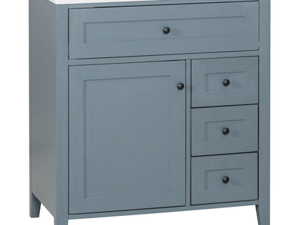 Bathroom Vanity With Sink, 3 Drawers And Adjustable Shelf