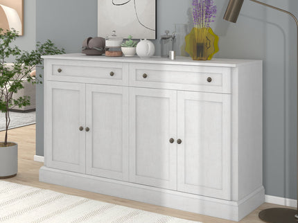 Kitchen Sideboard Storage Buffet Cabinet With 2 Drawers & 4 Doors Adjustable Shelves For Dining Room, Living Room