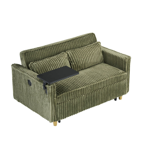 Pull Out Sofa With Movable Tabletop And USB Ports