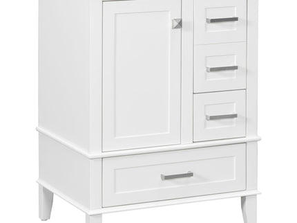 Bathroom Vanity, Modern Bathroom Cabinet With Sink Combo Set, Bathroom Storage Cabinet With A Soft Closing Door And 3 Drawers, Solid Wood Frame