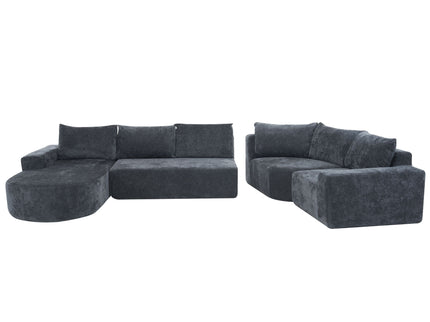 U-Shaped Oversized Modular Cloud Sectional Sofa With Deep Seat For Living Room