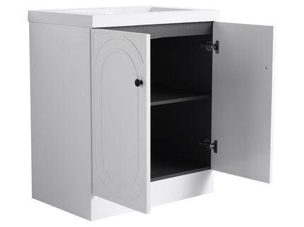 Contemporary Freestanding Bathroom Vanity With Resin Sink & Soft-Close Cabinet Doors