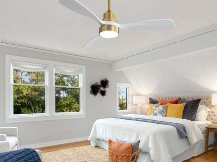 48" Ceiling Fan With 3 Blades, Remote Control Reversible DC Motor For Living Room