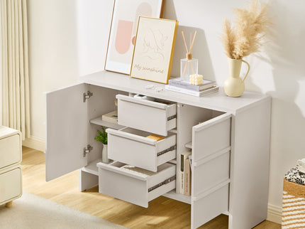 Sideboard Buffet Cabinet With Storage, 2 Doors 3 Drawers