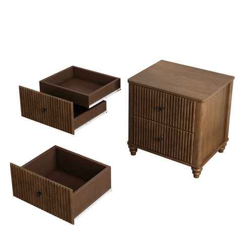3 Piece Bedroom Set With Bed And 2 Nightstands