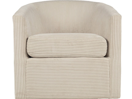Swivel Accent Chair With U Backrest, Plush Cushion Living Room Furniture