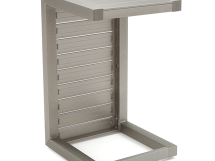 Aluminum Outdoor C - Shaped Side Table For Patio