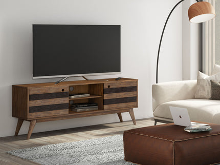 Clarkson - Low TV Stand - Rustic Natural Aged Brown