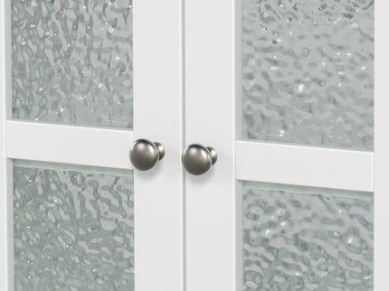 Bathroom Vanity With Ceramic Sink, Adjustable & Open Shelf