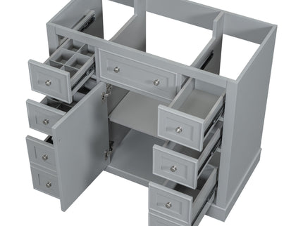 Modern Bathroom Vanity Base Only With 1 Cabinet And 6 Drawers