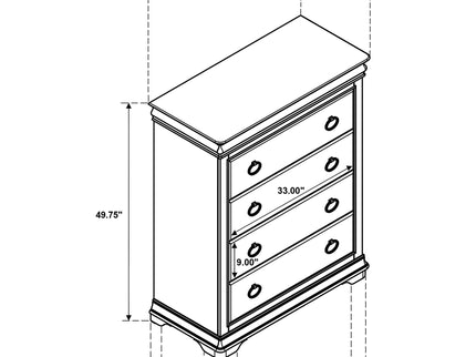 Leonide - 4 Drawer Chest - Cherry