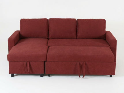 L - Shaped Convertible Sofa Bed With Storage Chaise